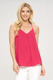 Solid V neck Racerback Top