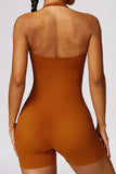 Halterneck Tight-Fitting Slimming Fitness Jumpsuit