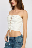 Lace Up Corset Bustier Top