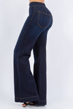 34” Inseam Harley Wide Leg Jean in Dark Wash