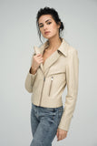 Cream Genuine Sheepskin Jacket