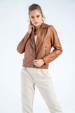 Cognac Genuine Classic Cut Leather Jacket