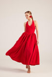 Ophelia Red Princess Style Maxi Dress